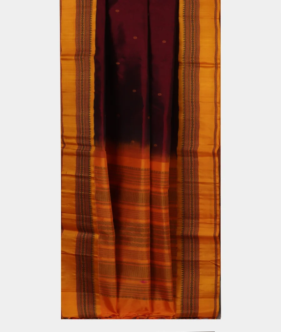 Maroon Silk Cotton Saree T4602342