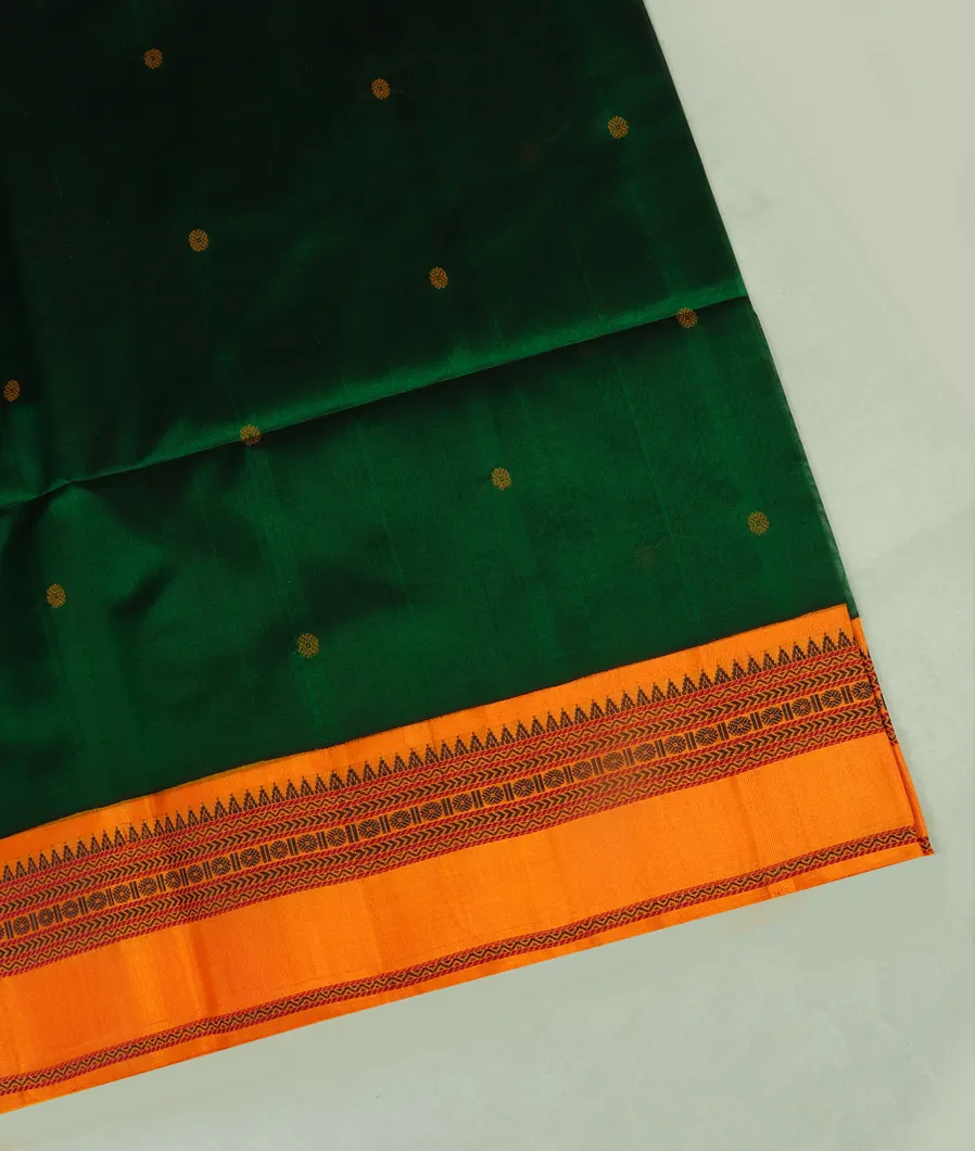 Bottle Green Silk Cotton Saree T460232-image