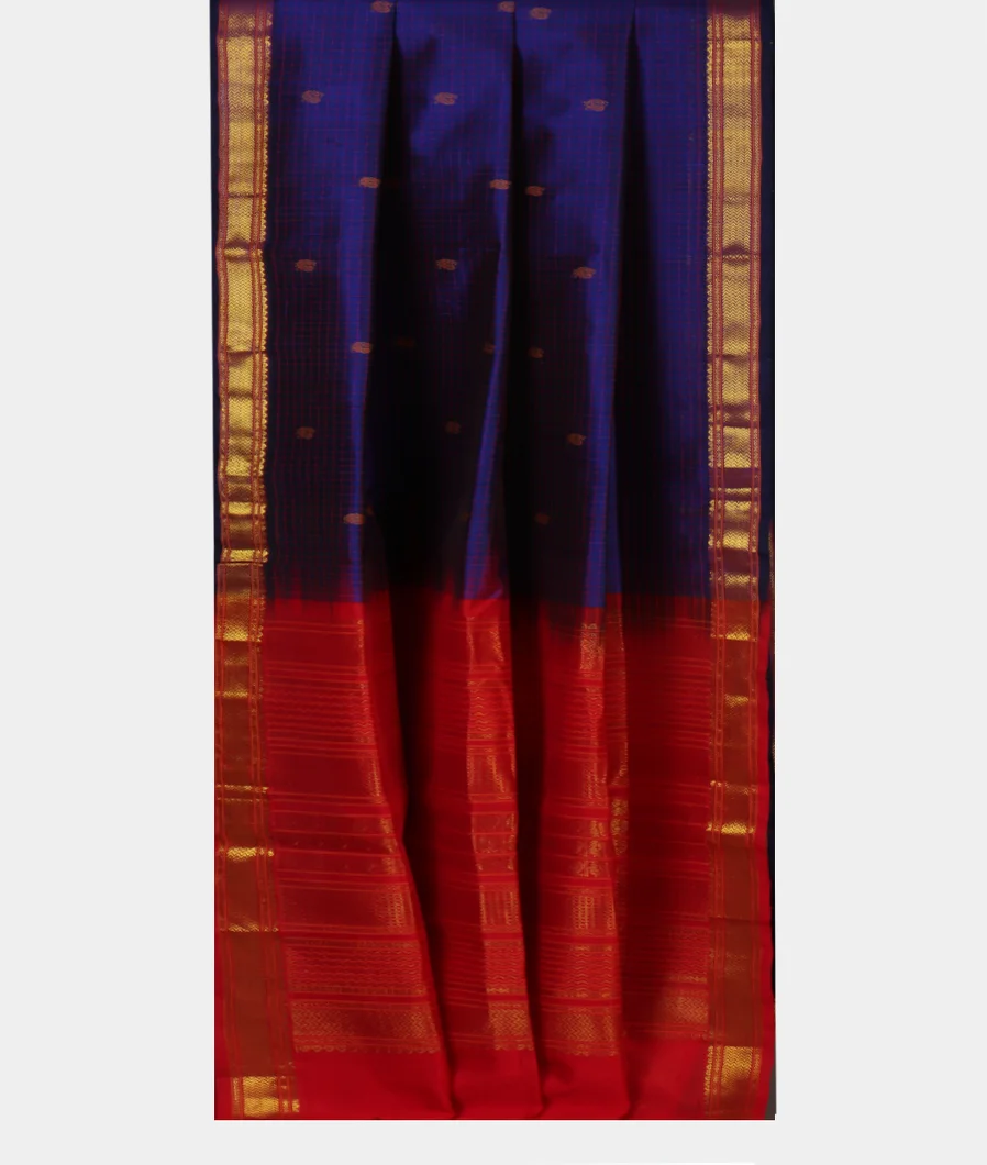 Blue Silk Cotton Saree T4602752