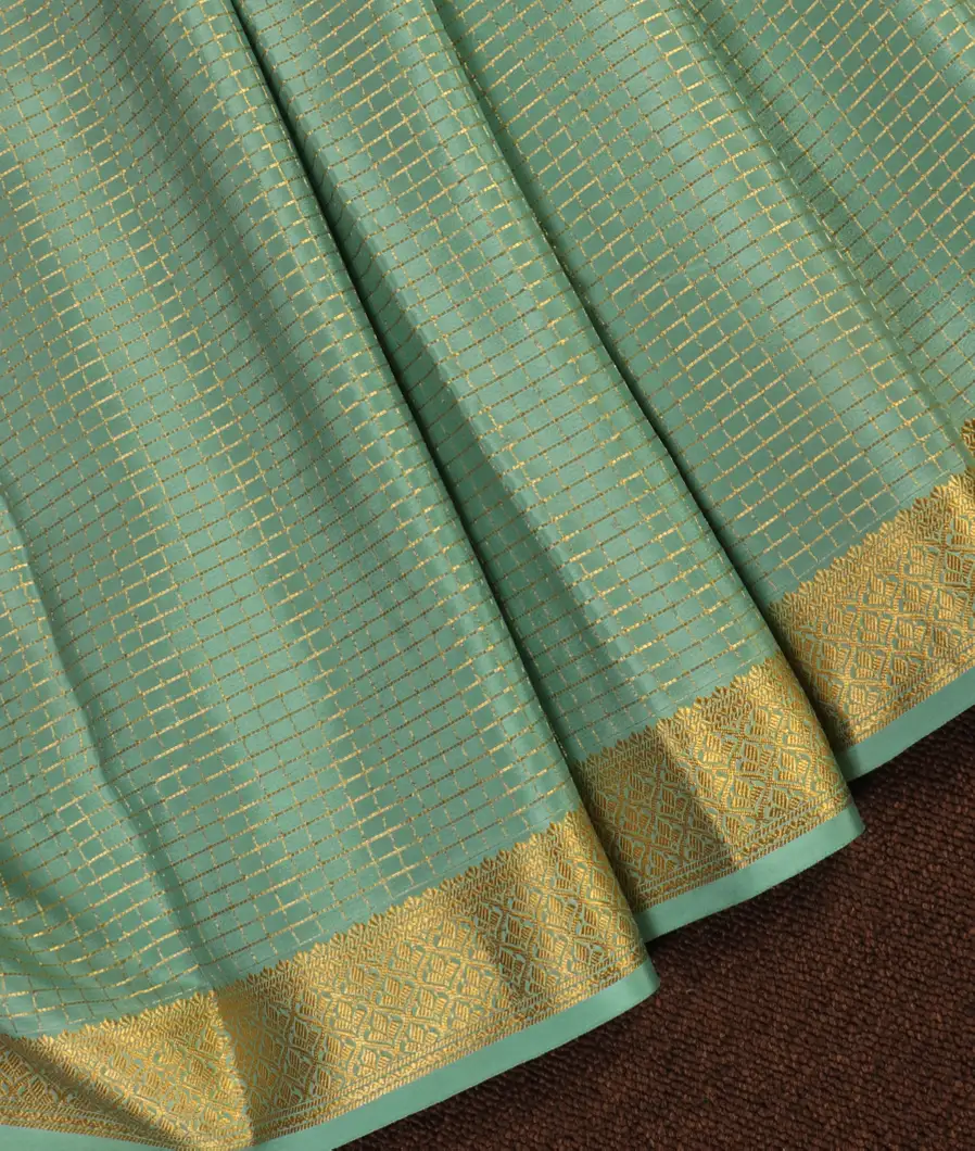 Green Mysore Crepe Silk Saree T4620135