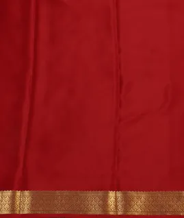 Red Mysore Crepe Silk Saree T4620173