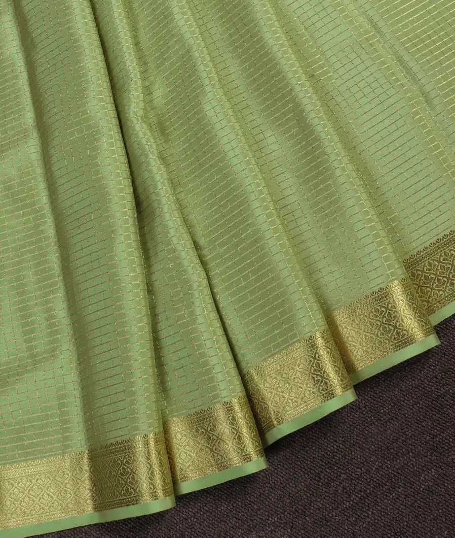 Green Mysore Crepe Silk Saree T4620155