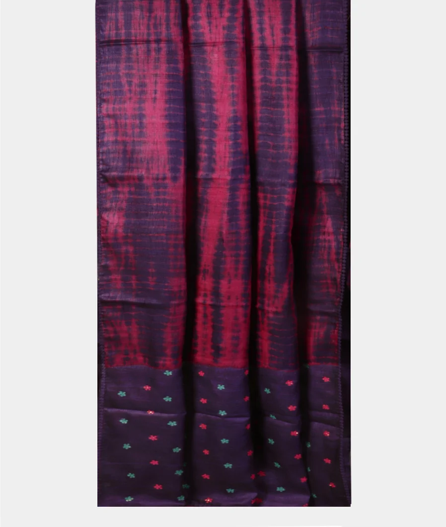 Purple Tussar Printed Saree T4614172