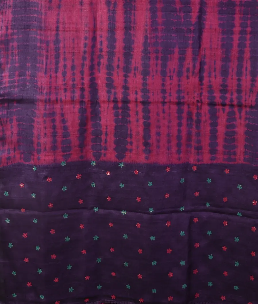 Purple Tussar Printed Saree T4614174