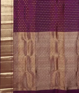 Purple Handwoven Kanjivaram Silk Saree T4566374