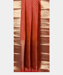 Pinkish Orange Handwoven Kanjivaram Silk Saree T4566212