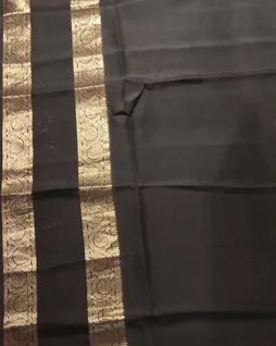 Black Printed Kanjivaram Silk Saree T4206303