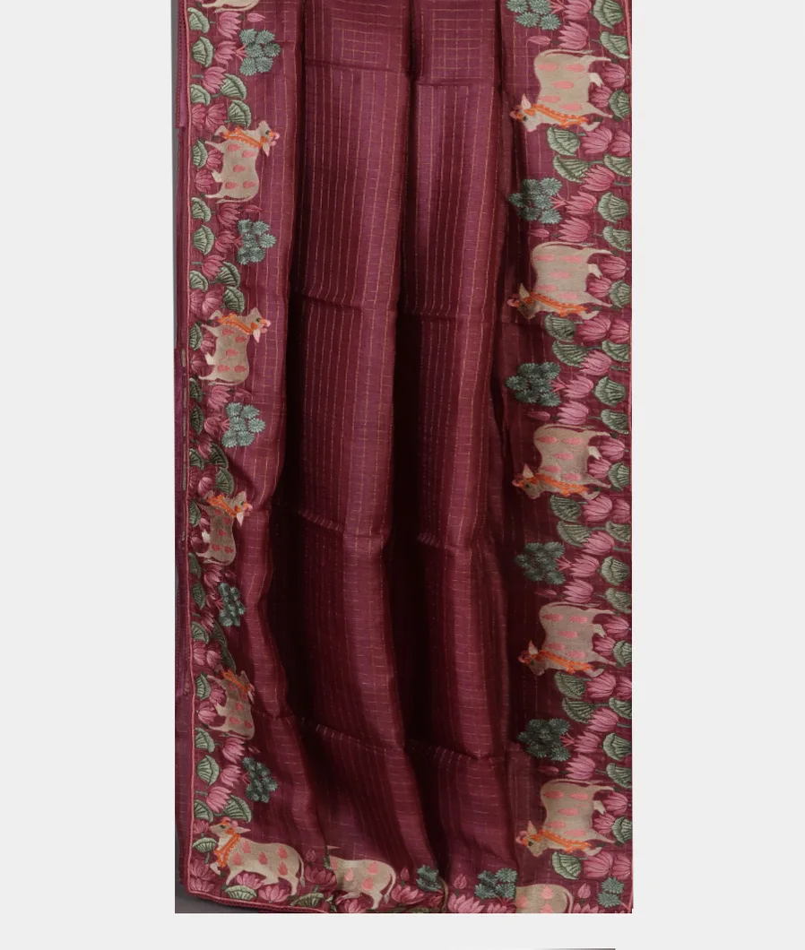 maroon-tussar-embroidery-saree-t459480-t459480-b