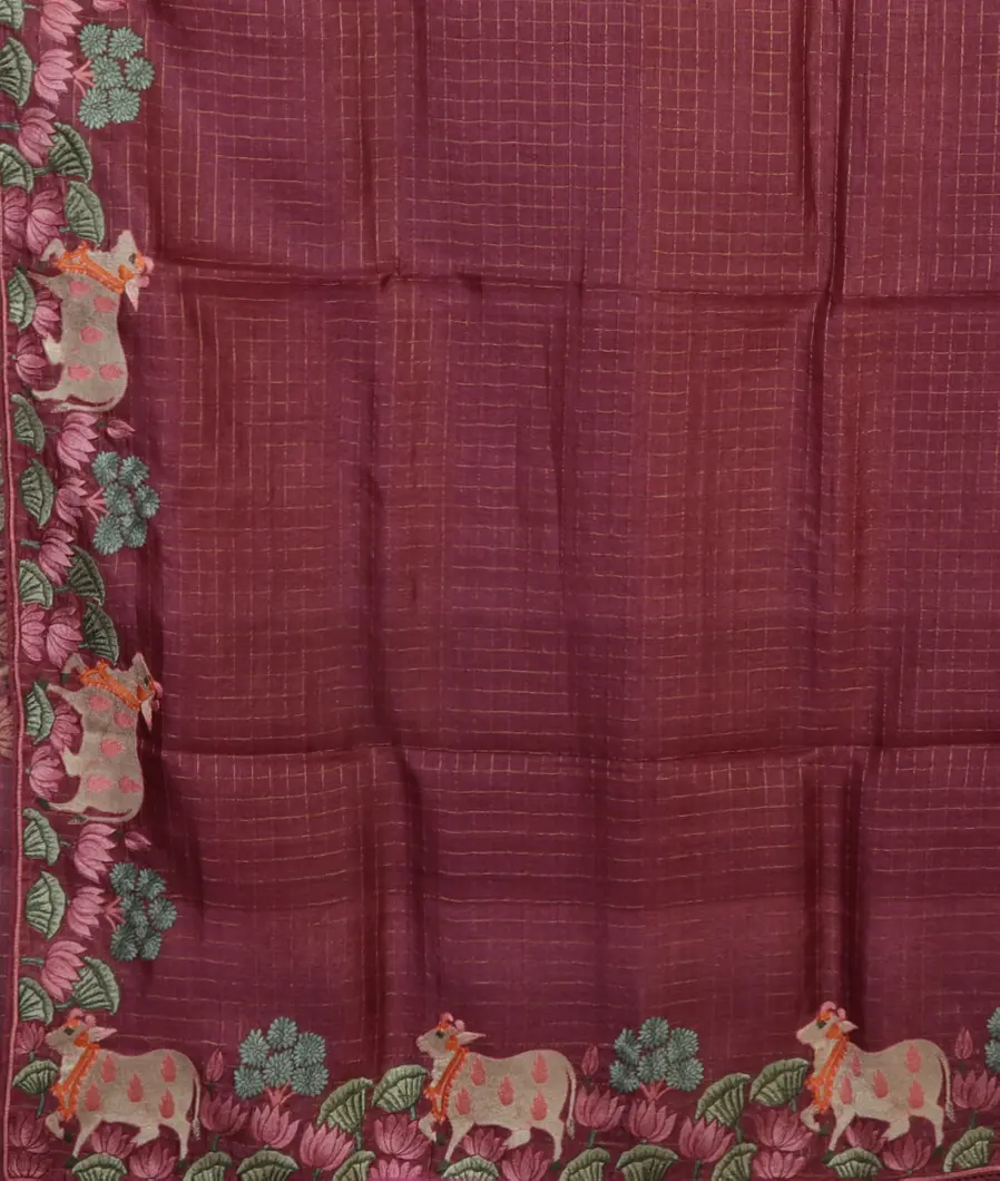 maroon-tussar-embroidery-saree-t459480-t459480-d