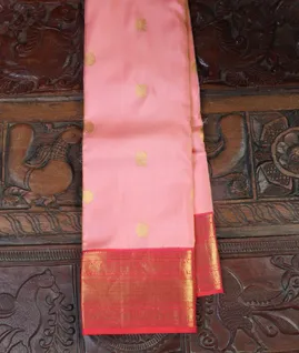 Pink Handwoven Kanjivaram Silk Saree T4195881