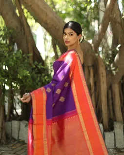 Purple Kanjivaram Silk Saree T4571268