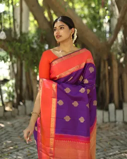 Purple Kanjivaram Silk Saree T45712610