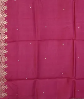 Pink Tussar Embroidery Saree T4594703