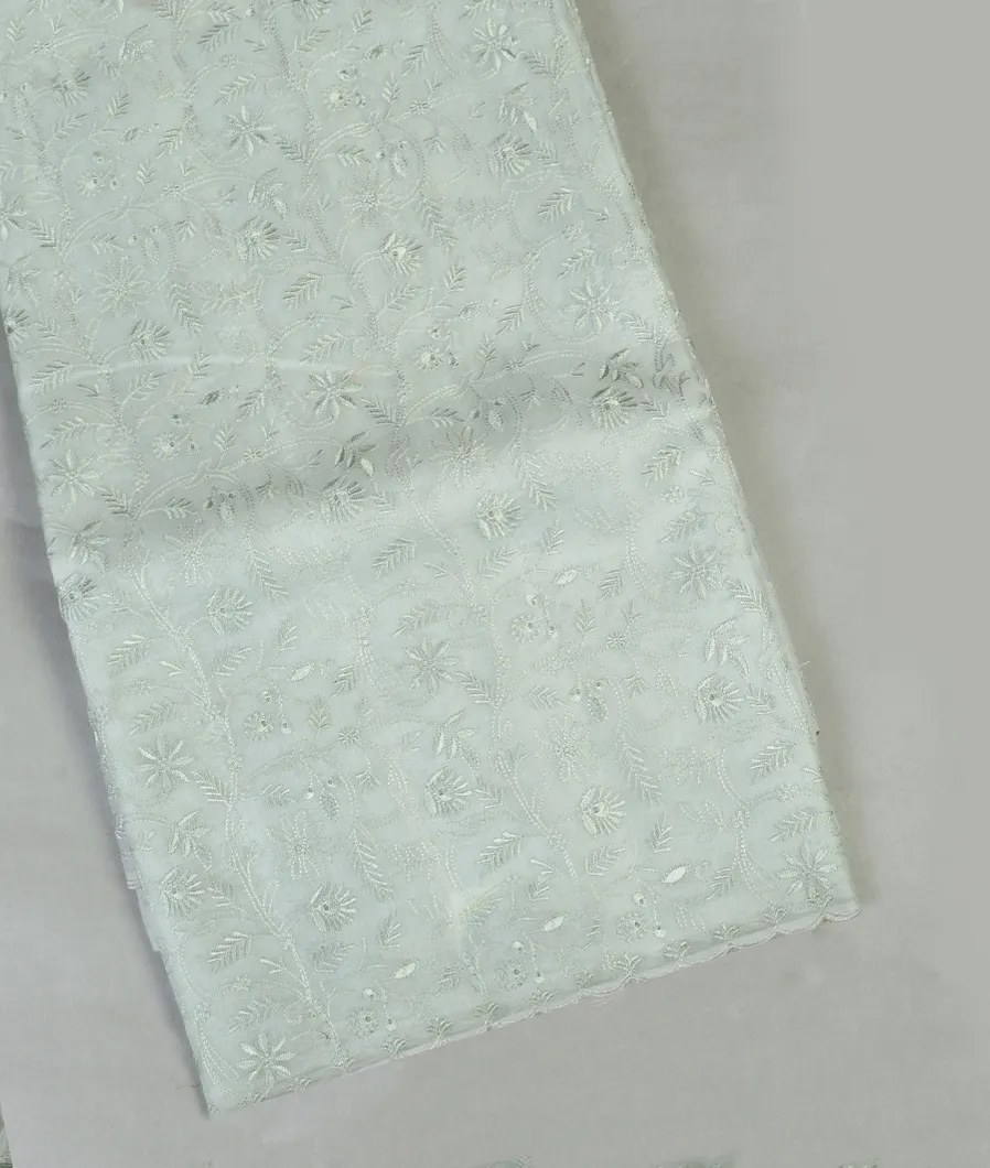 Green Kora Organza Embroidery Saree T368544-image