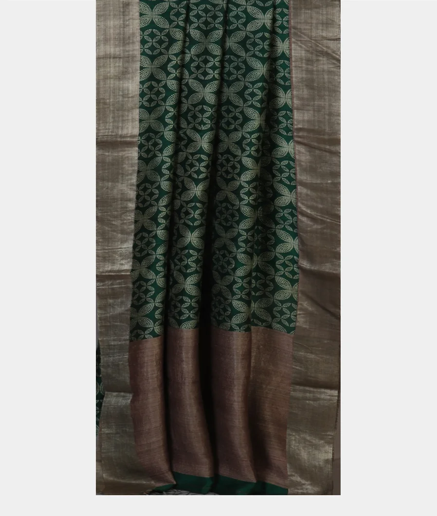 bottle-green-tussar-printed-saree-t451814-t451814-b