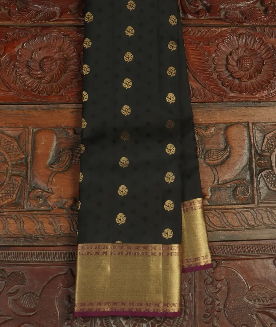 Black Soft Silk Saree T455465-image
