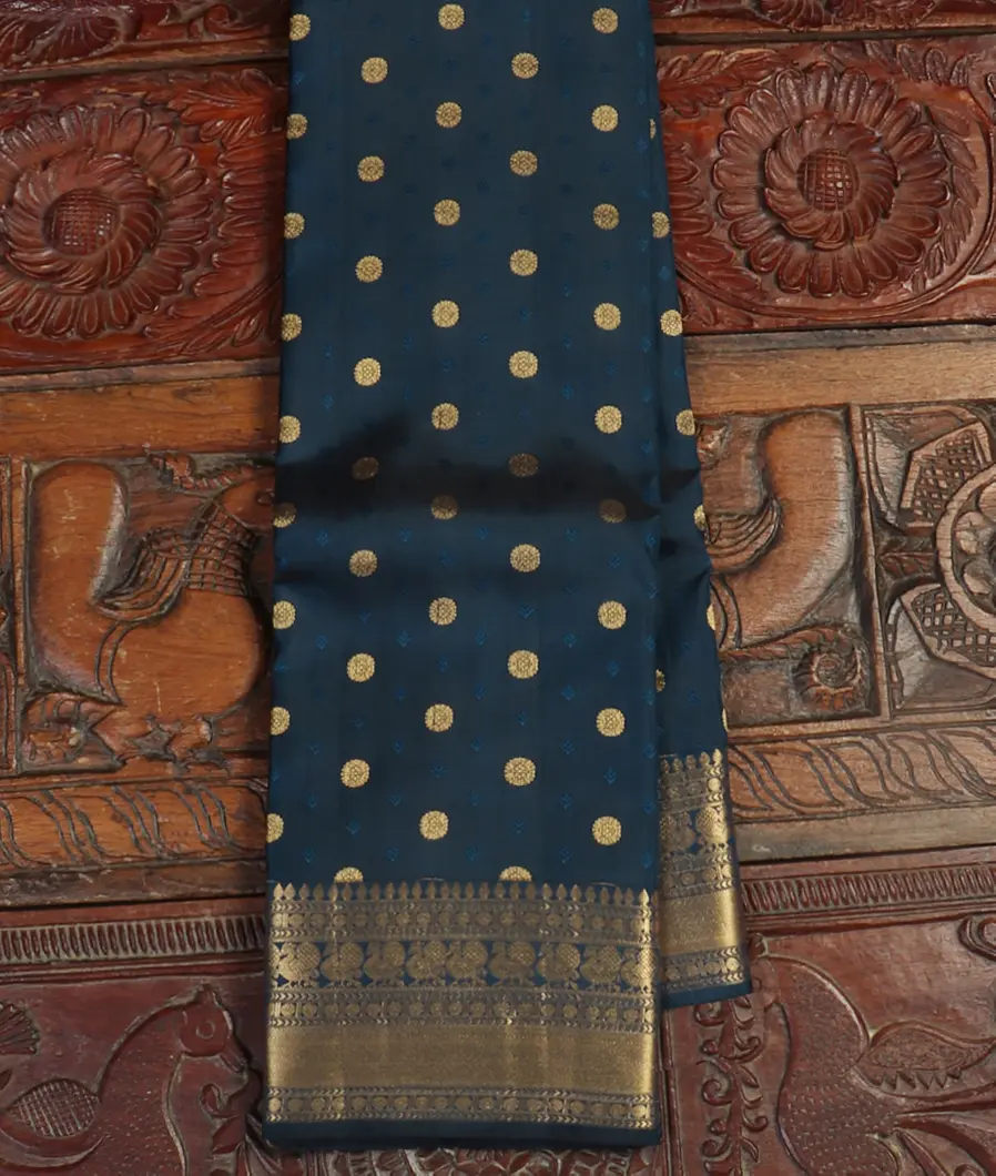 Blue Soft Silk Saree T427513-image