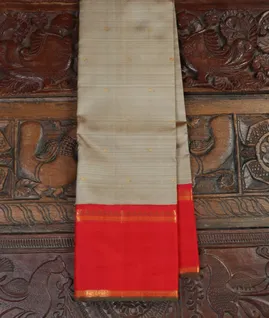 Grey Handwoven Kanjivaram Silk Saree T4368281