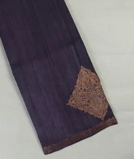 Purple Banaras Tussar Saree T4572671