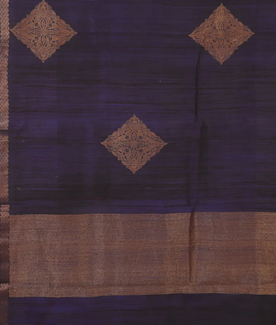 Purple Banaras Tussar Saree T4572674