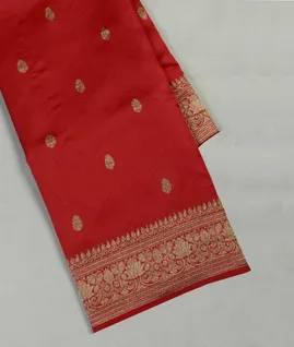 Red Banaras Silk Saree T4643481