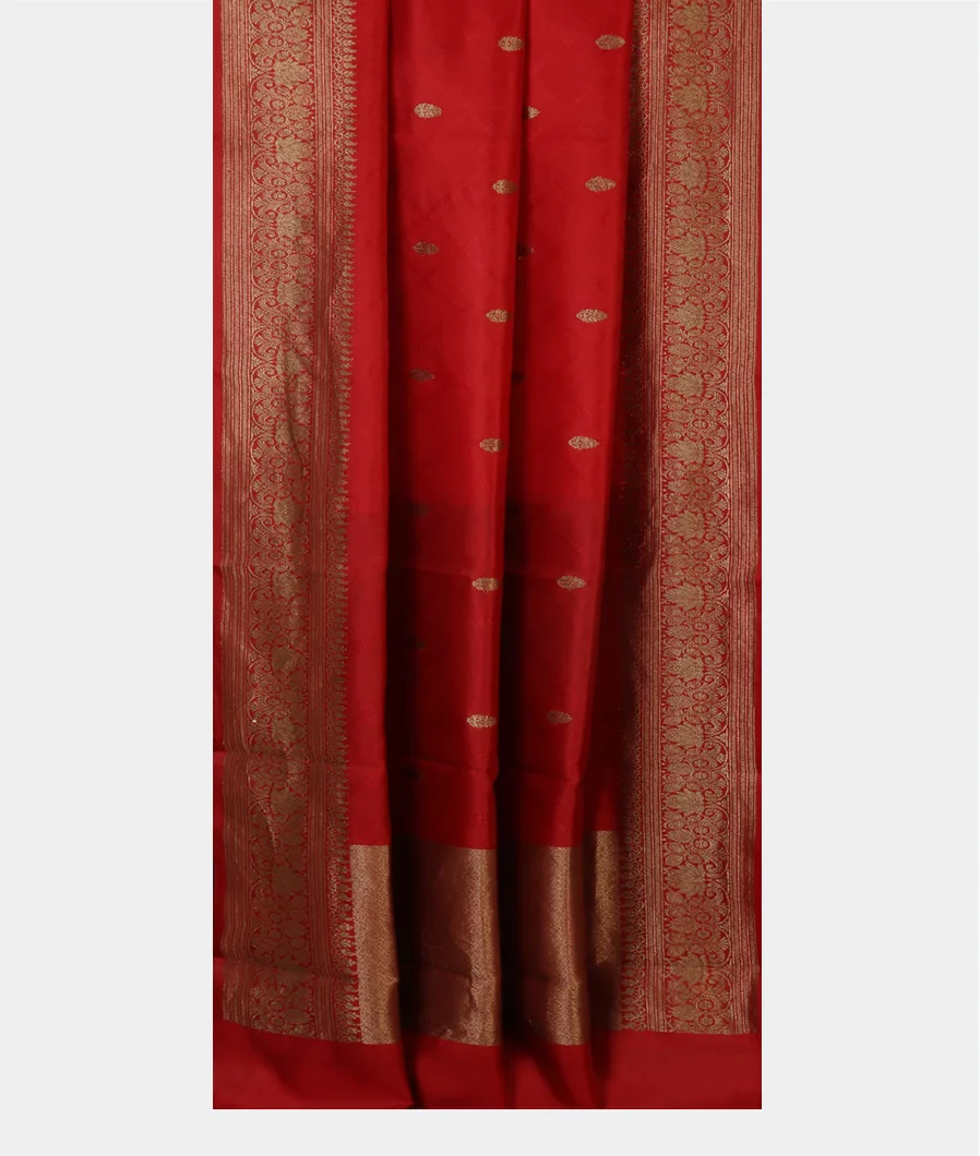 Red Banaras Silk Saree T4643482
