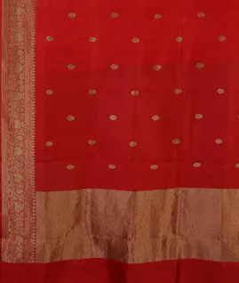 Red Banaras Silk Saree T4643484