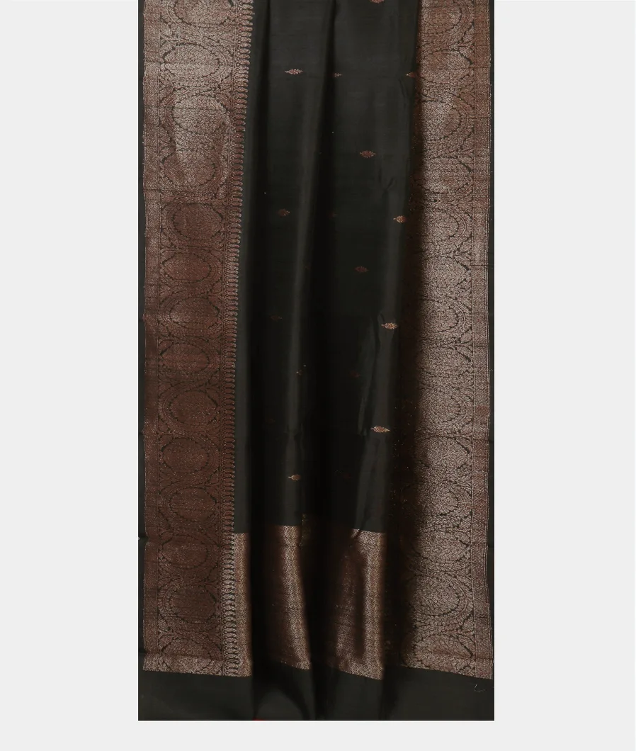 Black Banaras Tussar Saree T4564782