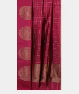 Purple Pink Banaras Silk Saree T4643422