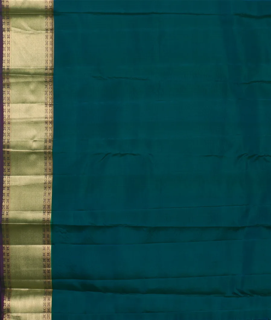 Peacock Blue Soft Silk Saree T4632583