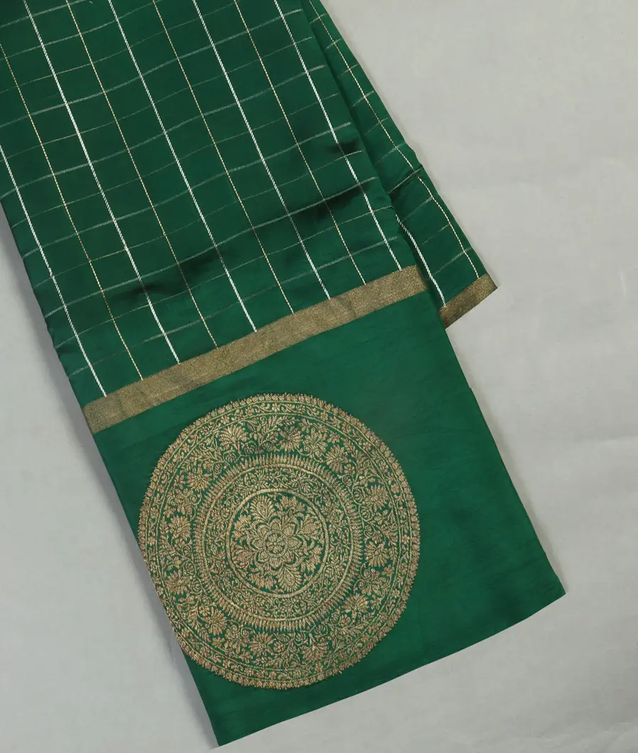 Green Banaras Silk Saree T464343-image
