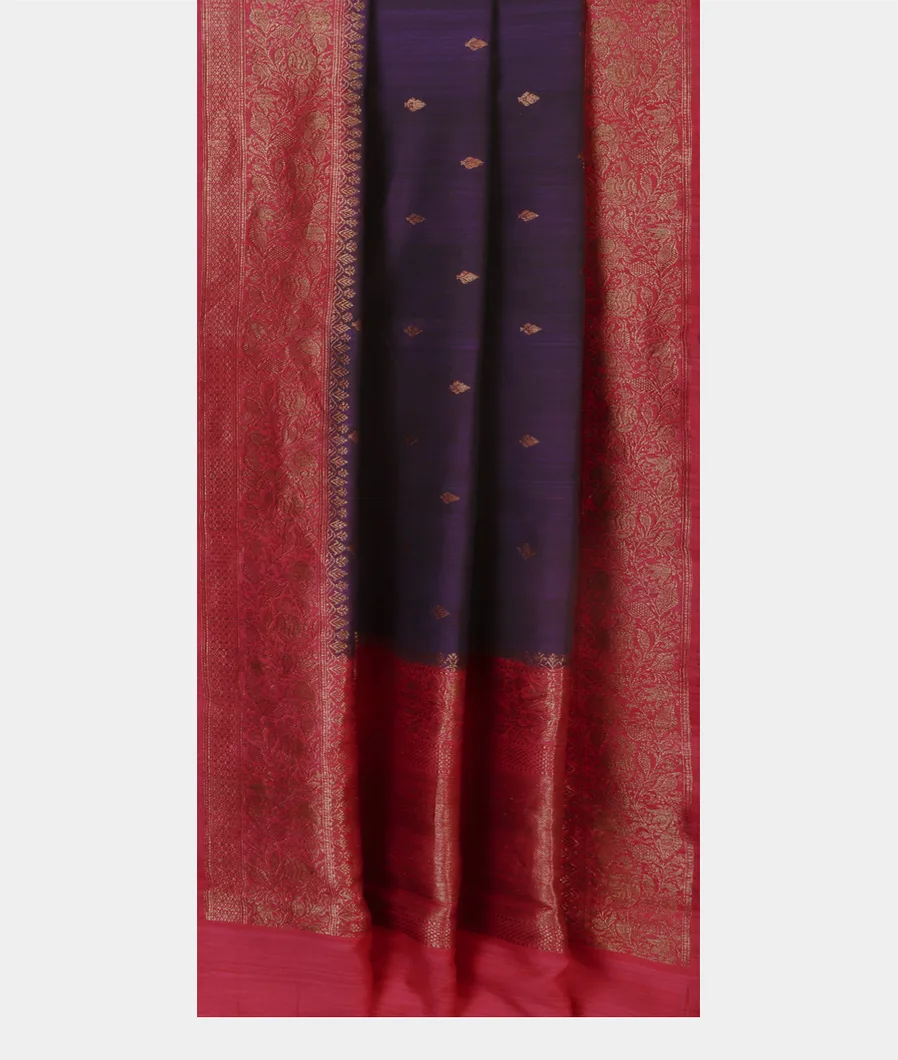 Purple Banaras Tussar Saree T4465912