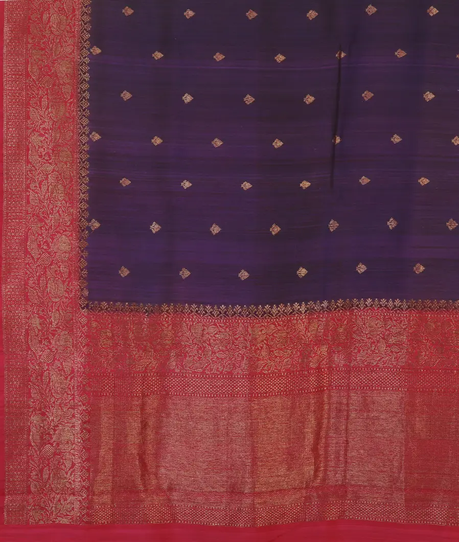 Purple Banaras Tussar Saree T4465914