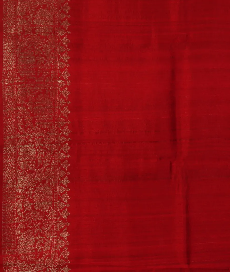 Burgundy Banaras Tussar Saree T4579243