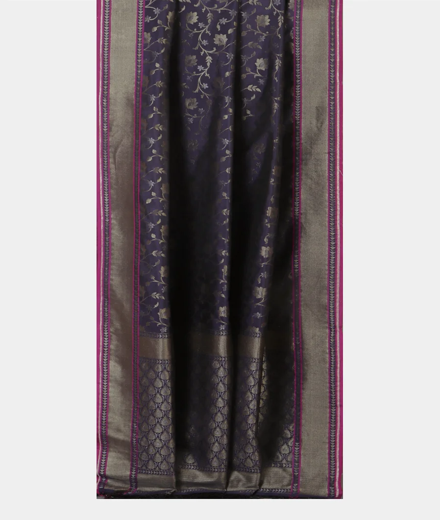 Blue Banaras Silk Saree T4544442