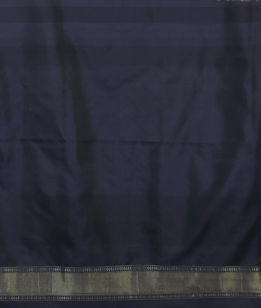 Blue Banaras Silk Saree T4544443