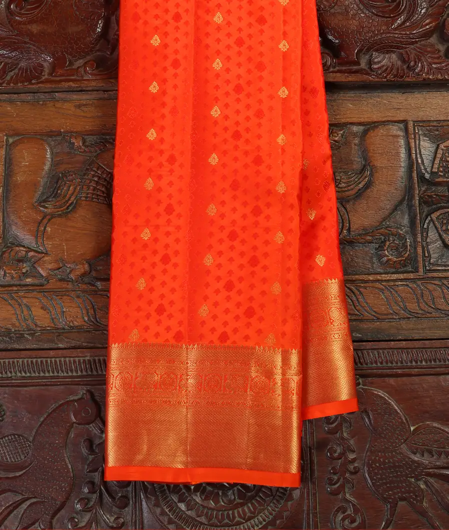 Orange Soft Silk Saree T463316-image