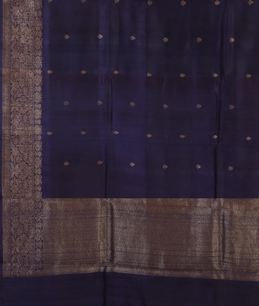 Blue Banaras Tussar Saree T4579284