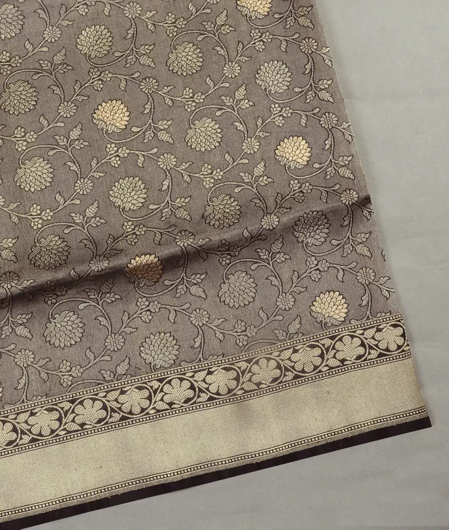 Black Banaras Silk Saree T457394-image