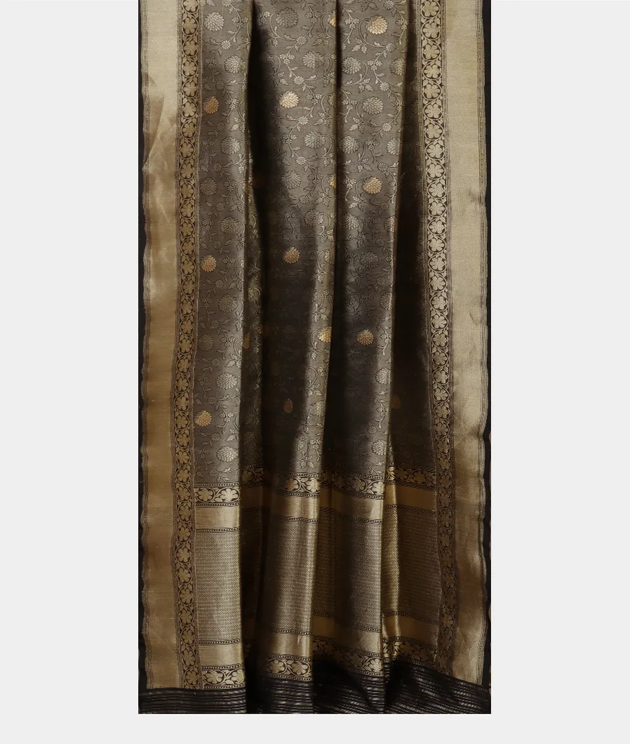 Black Banaras Silk Saree T4573942