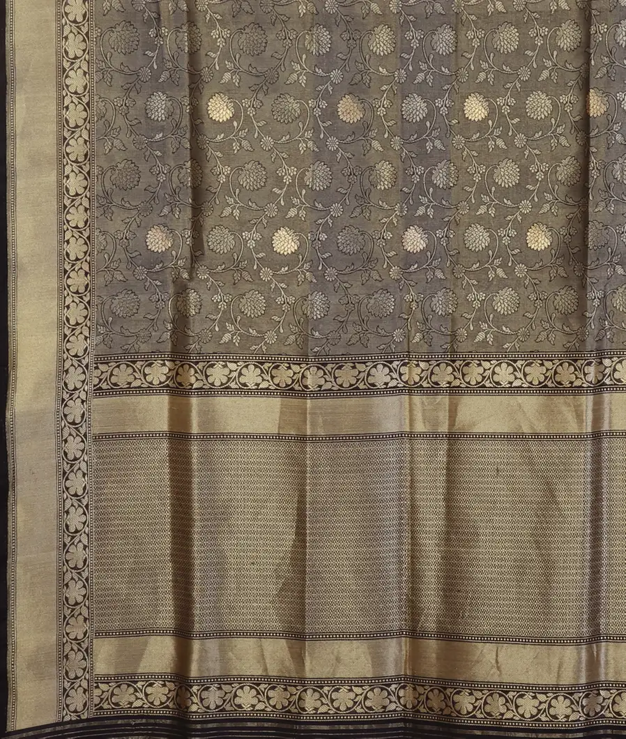 Black Banaras Silk Saree T4573944