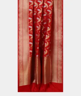 Red Banaras Silk Saree T4543962