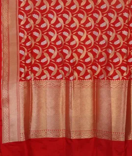 Red Banaras Silk Saree T4543964