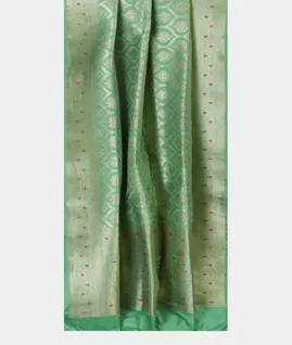 Green Banaras Silk Saree T4596682