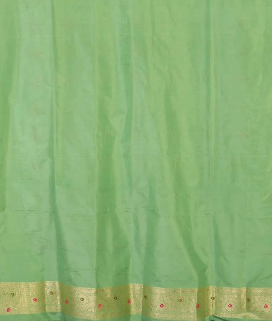 Green Banaras Silk Saree T4596683
