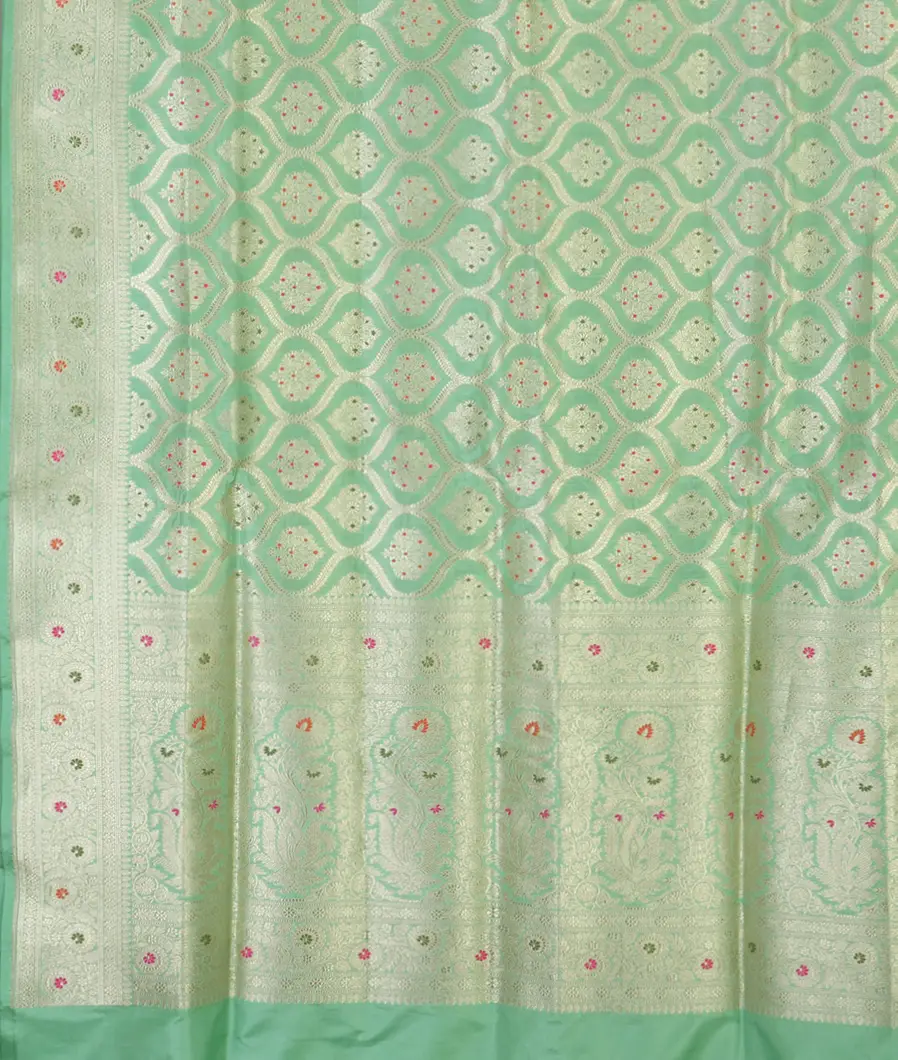 Green Banaras Silk Saree T4596684