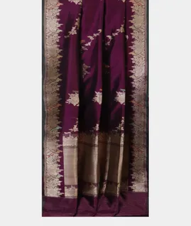 Purple Banaras Silk Saree T4604522