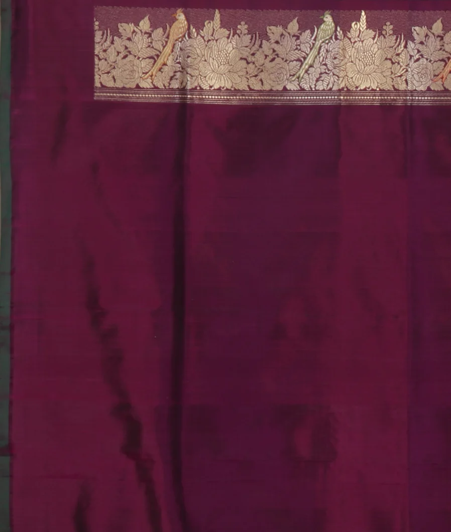 Purple Banaras Silk Saree T4604523