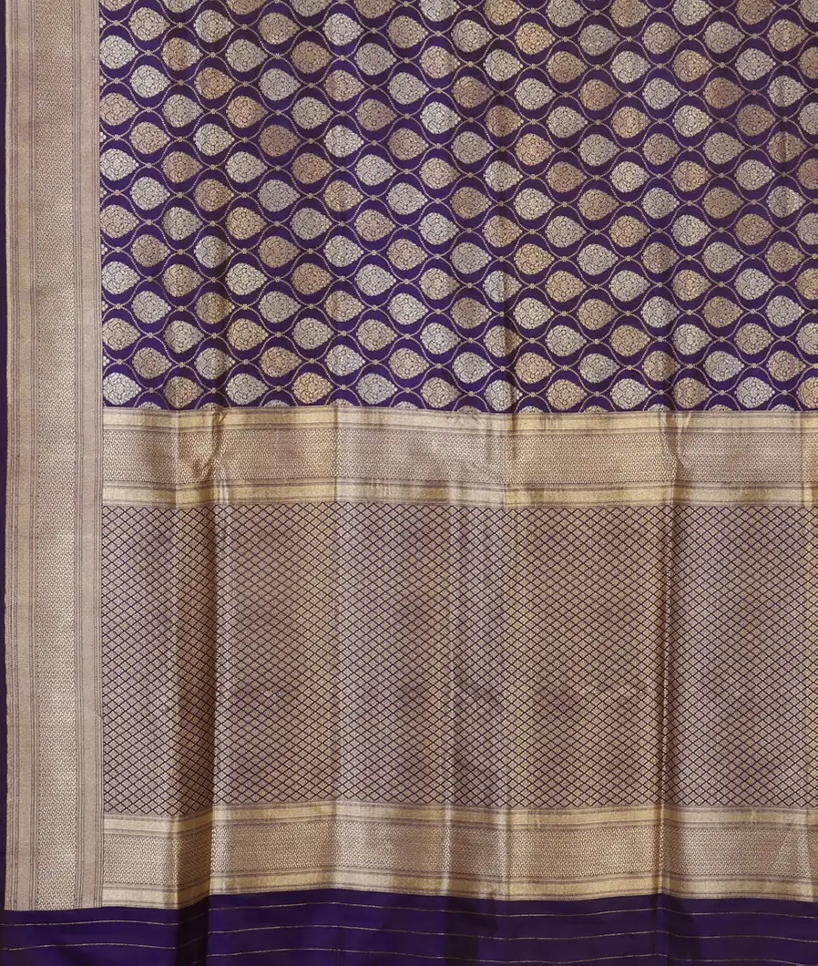 Blue Banaras Silk Saree T4606674