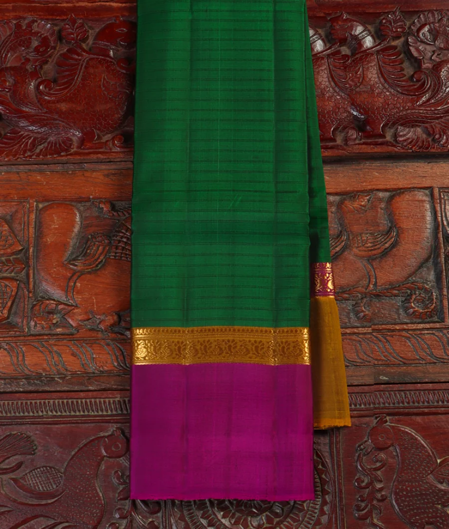 Bottle Green Soft Silk Saree T442319-image